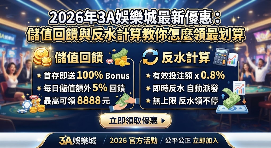 2026年3A娛樂城最新優惠
